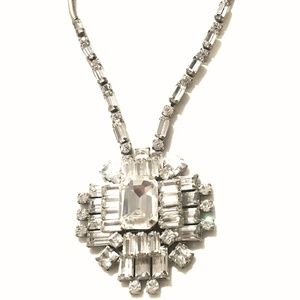 Jewelry - Elegant Silver Crystal Statement Necklace Jewelry - Elegant Silver Crystal Statement Necklace